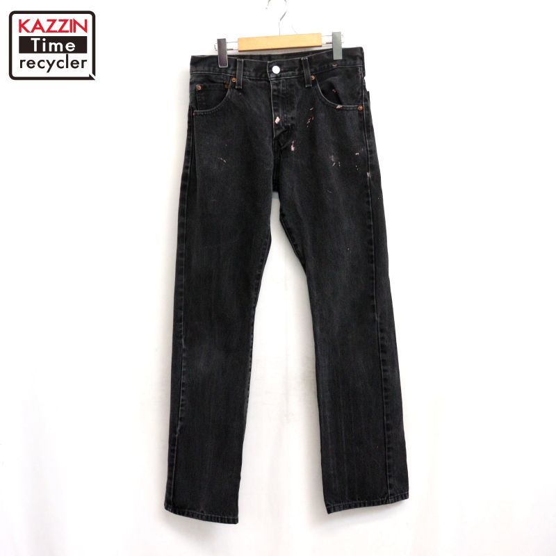00s Levi's 517 ブーツカット ブラック デニムパンツ メンズ XLサイズ相当 ビッグサイズ オーバーサイズ