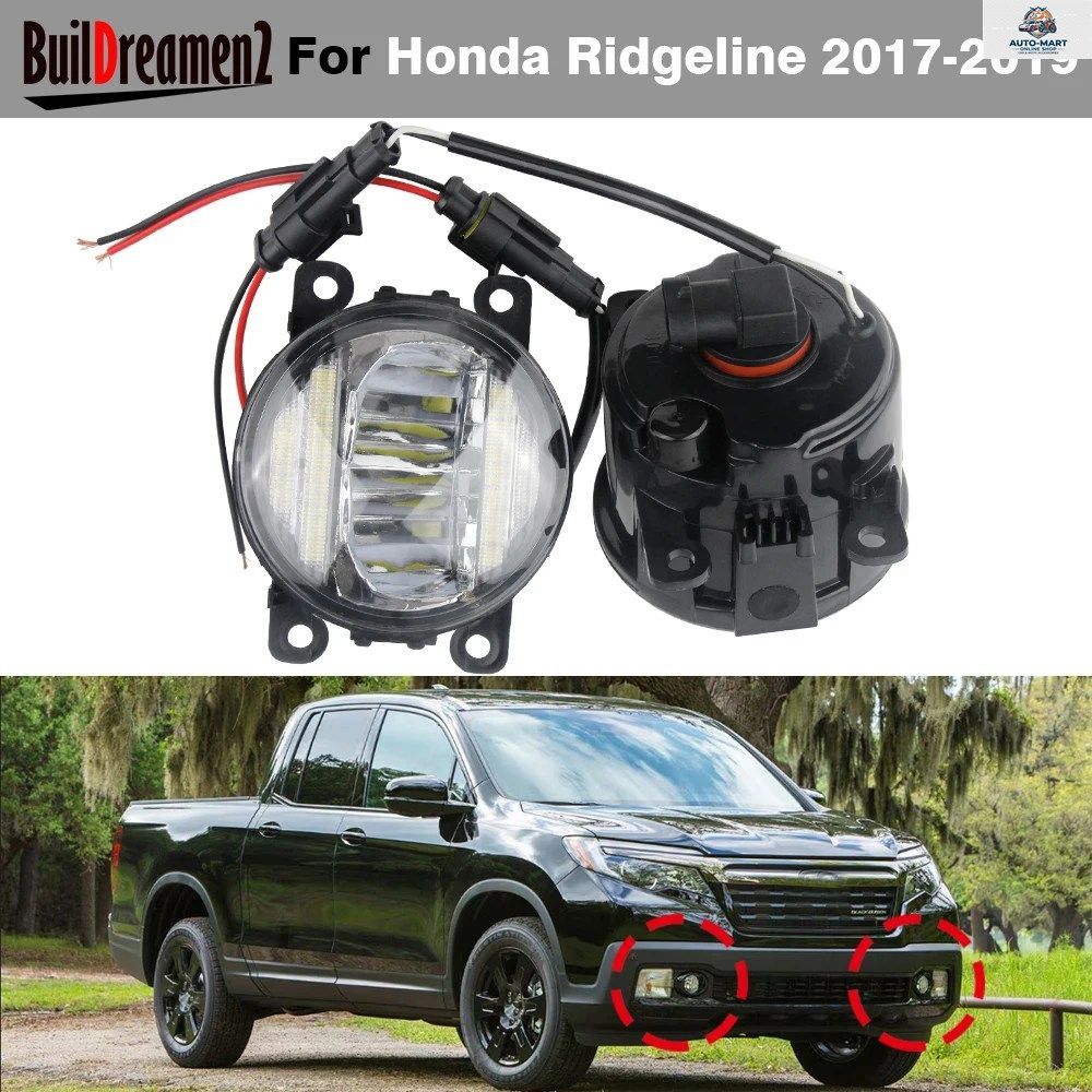ホンダ リッジライン 2017 2018 2019 用 フロントバンパー用 LED フォグランプ デイタイムランニングライト DRL 30W H11 12V 2個セット