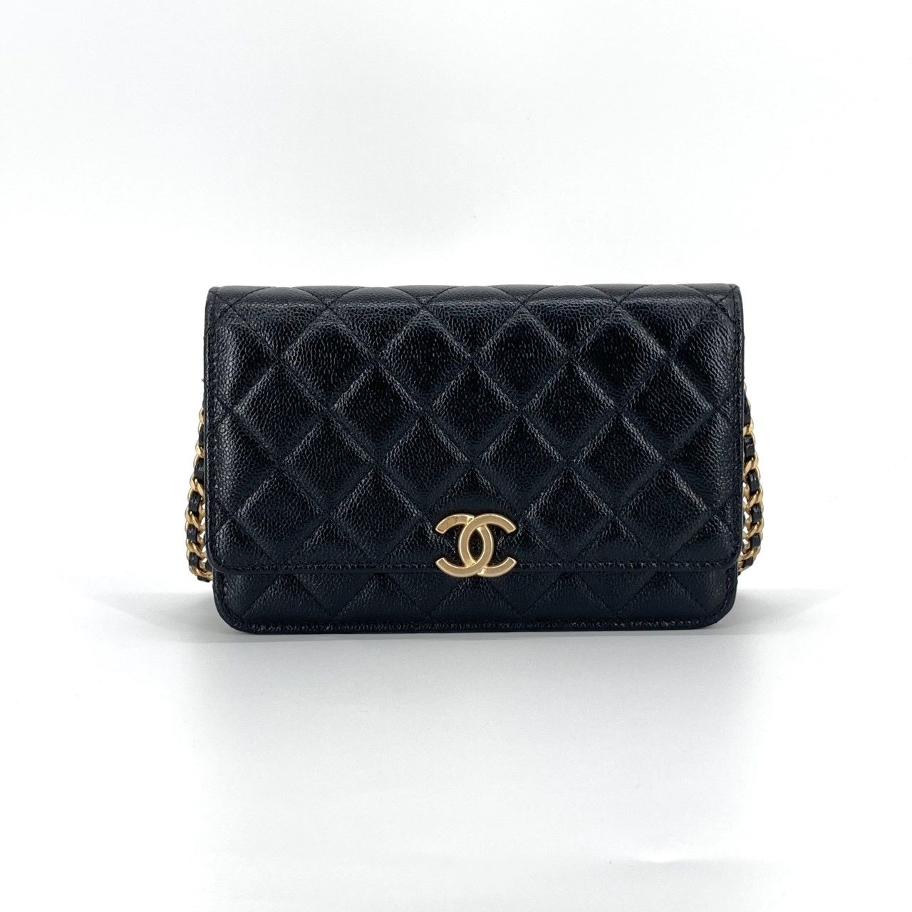 CHANEL（シャネル） マトラッセ チェーン ウォレット キャビアスキン レザー AP3516 ショルダーバッグ ブラック×レッド 277,200円
