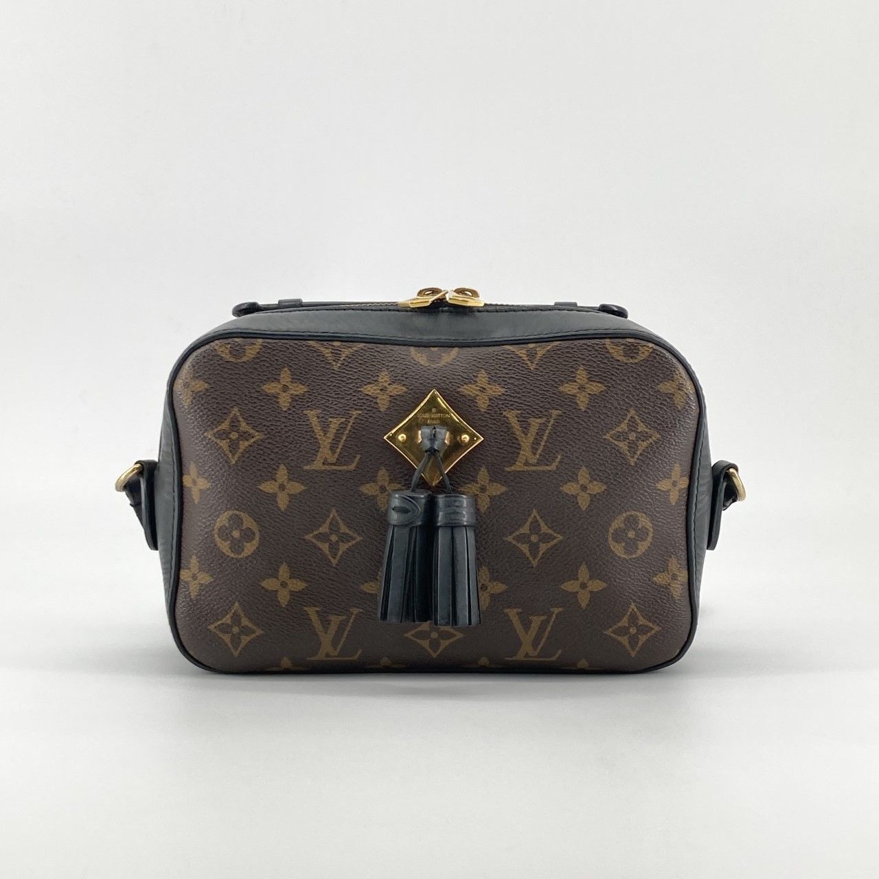 LOUIS VUITTON（ルイ・ヴィトン） サントンジュ モノグラムキャンバス レザータッセル M43555 ショルダーバッグ ブラウン