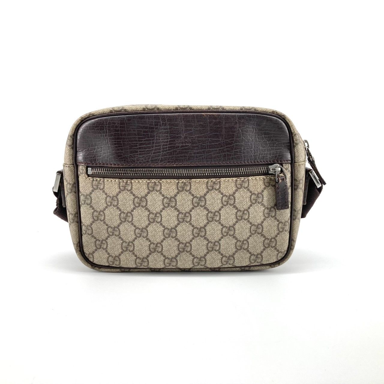 GUCCI（グッチ） GGプラス PVCコーティングキャンバス レザー 114291 ショルダーバッグ ベージュ×ブラウン