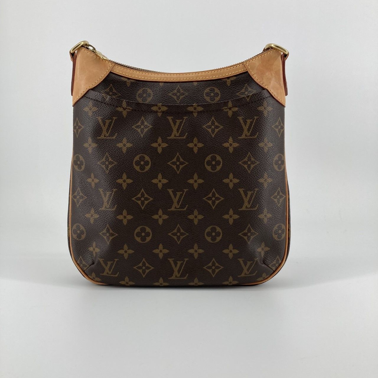 LOUIS VUITTON（ルイ・ヴィトン） モノグラム オデオンPM レザー ゴールド金具 M56390 ショルダーバッグ ブラウン×ベージュ×ゴールド