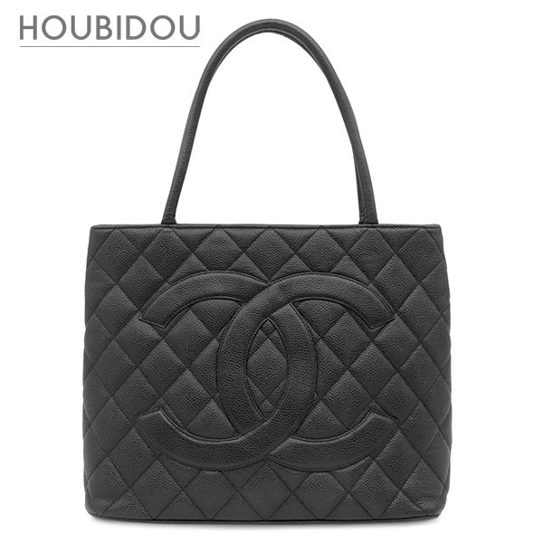 シャネル CHANEL トートバッグ 復刻トート キャビアスキン ブラック ゴールド金具 黒 ココマーク ショルダーバッグ 肩掛け A01804 62*****【中古】 306,940円