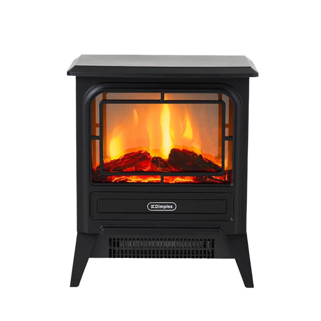 Dimplex(ディンプレックス) 電気暖炉 暖炉型ファンヒーター Tiny stove 軽量 コンパクト 3~8畳 リラックス効果 簡単操作 ブラック オプティフレーム TNY12J