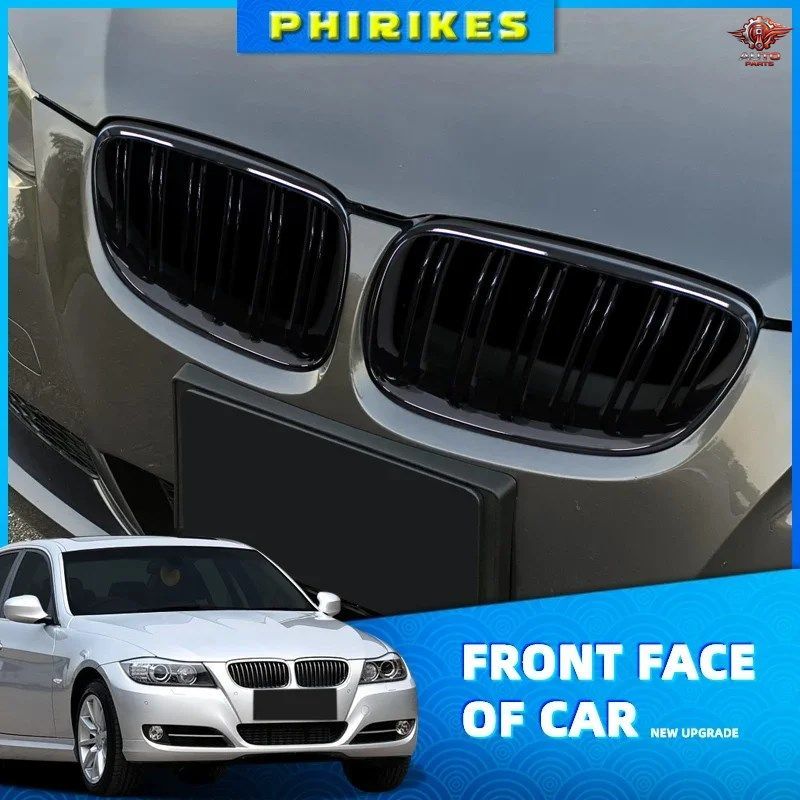 BMW E92 E93 3シリーズ 328i 335i クーペ LCI 2010-2013用 2個セット 車スタイル フロント キドニー ダブルスラット カスタム パーツ