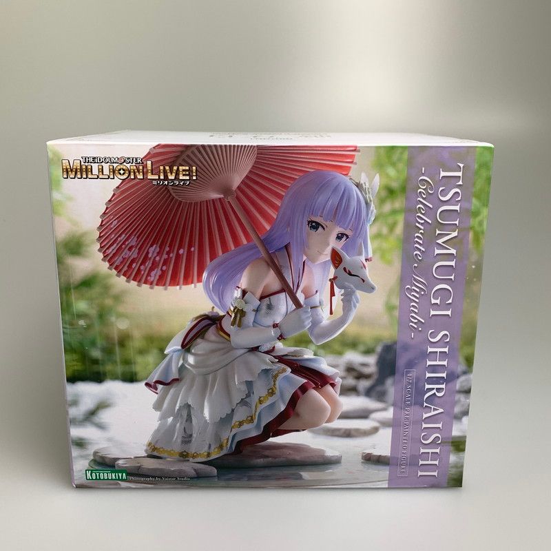 【中古品】 コトブキヤ アイドルマスター ミリオンライブ! 白石紬 セレブレイト・ミヤビ 1/7スケール フィギュア 塗装済み 完成品 【053-260902-hu-11-min】