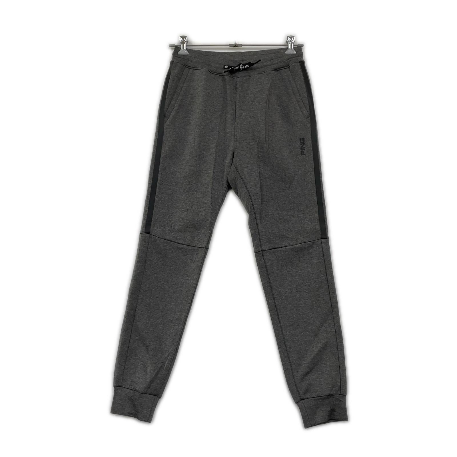 中古 メンズ ピン PING ジョガーパンツ S グレー ストレッチ ダンボールニット