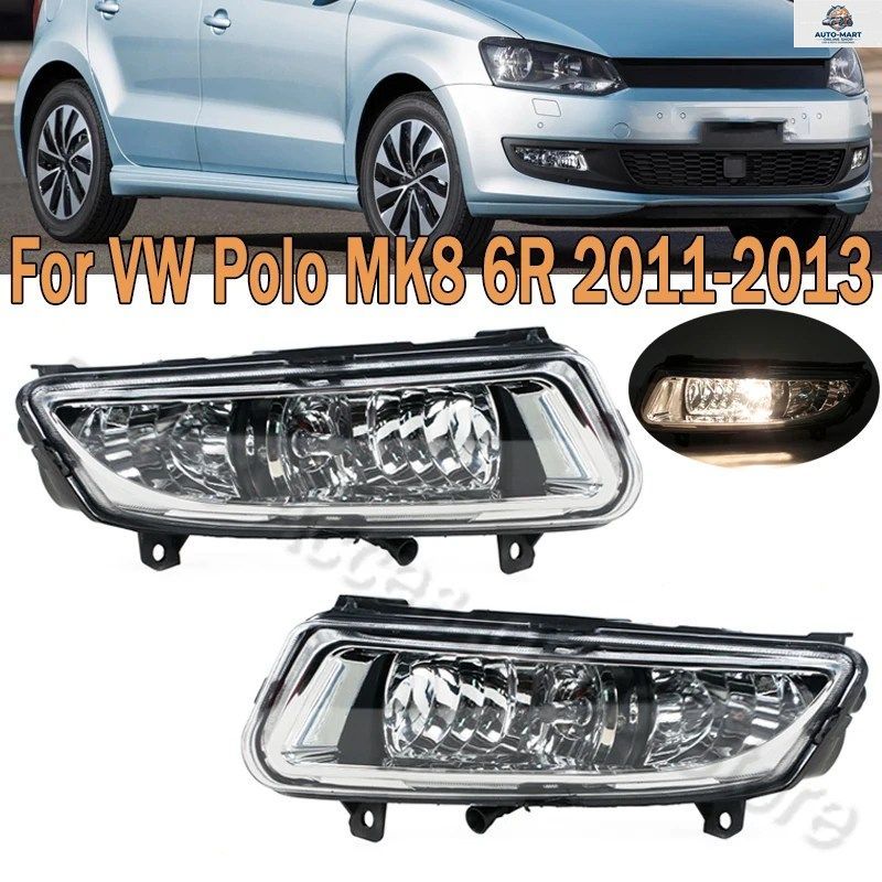 PMFC フォグランプ 車用フロントバンパーフォグランプアセンブリバルブ付きVW フォルクスワーゲン ポロ MK8 6R 2011 2012 2013 6RD941699 6 6,423円