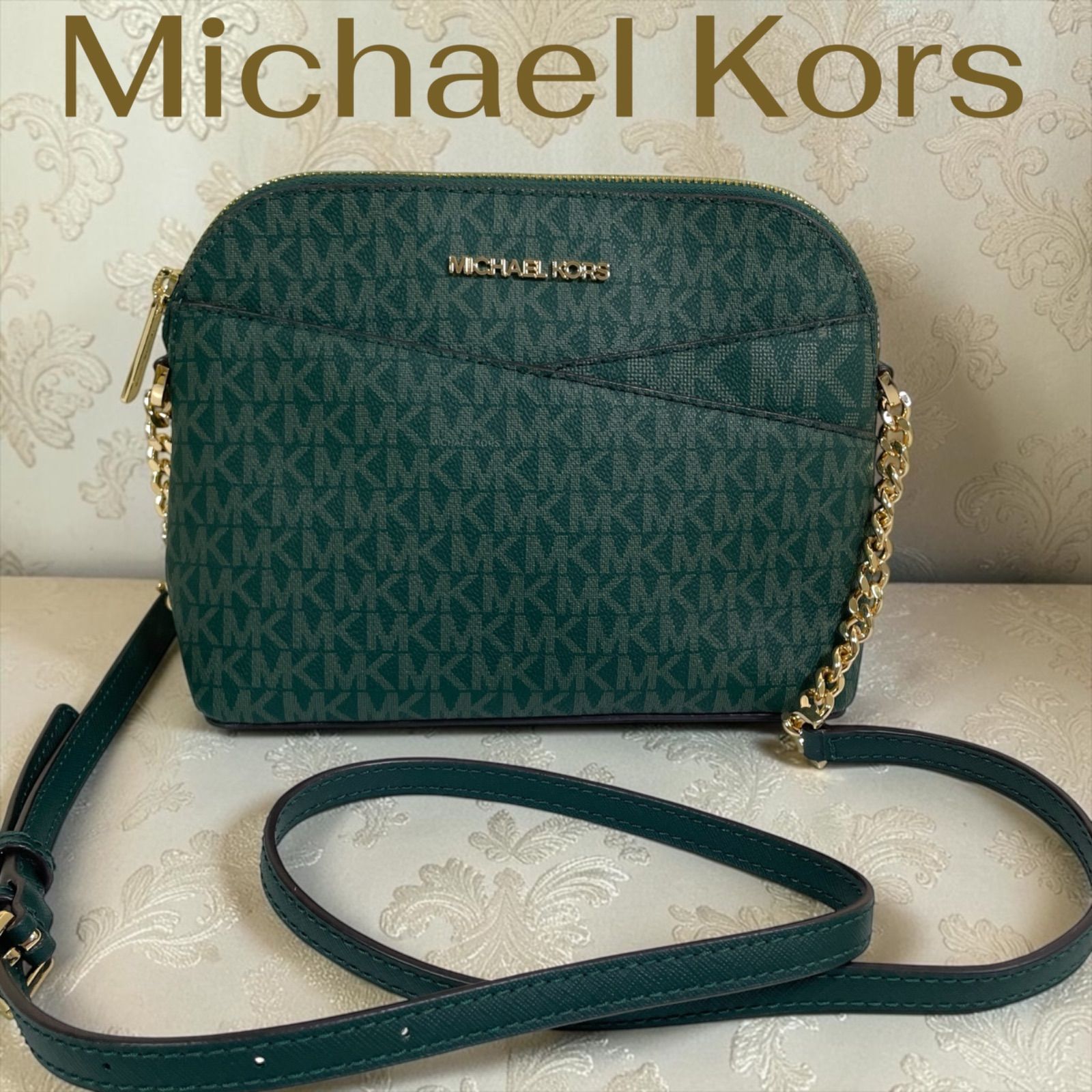 美品　Michael Korsマイケルコース ショルダーバッグ グリーン