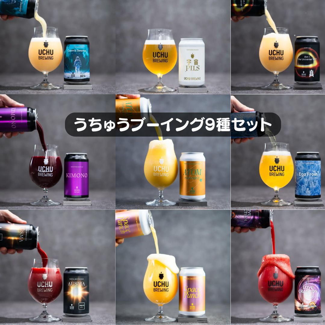 送料込【うちゅうブルーイング】9種のみくらべセット 宇宙ビール クラフトビール スムージー