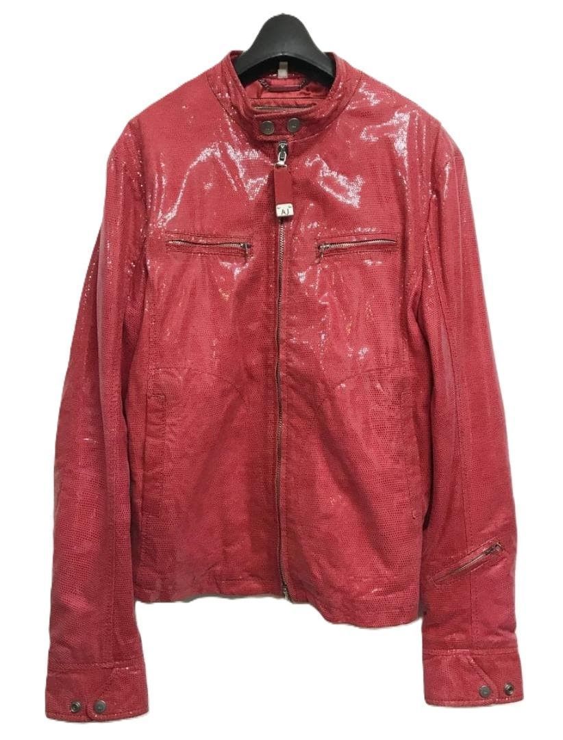 ARMANI JEANS｜アルマーニジーンズ 30周年記念モデル ラムレザー シングル ライダースジャケット