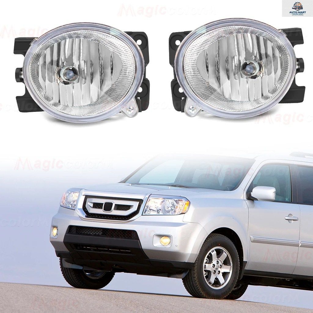 ホンダ パイロット 2009 2010 2011 用フォグランプ ハロゲンフォグライト フロントバンパー ヘッドライト DRL デイタイムランニングライト