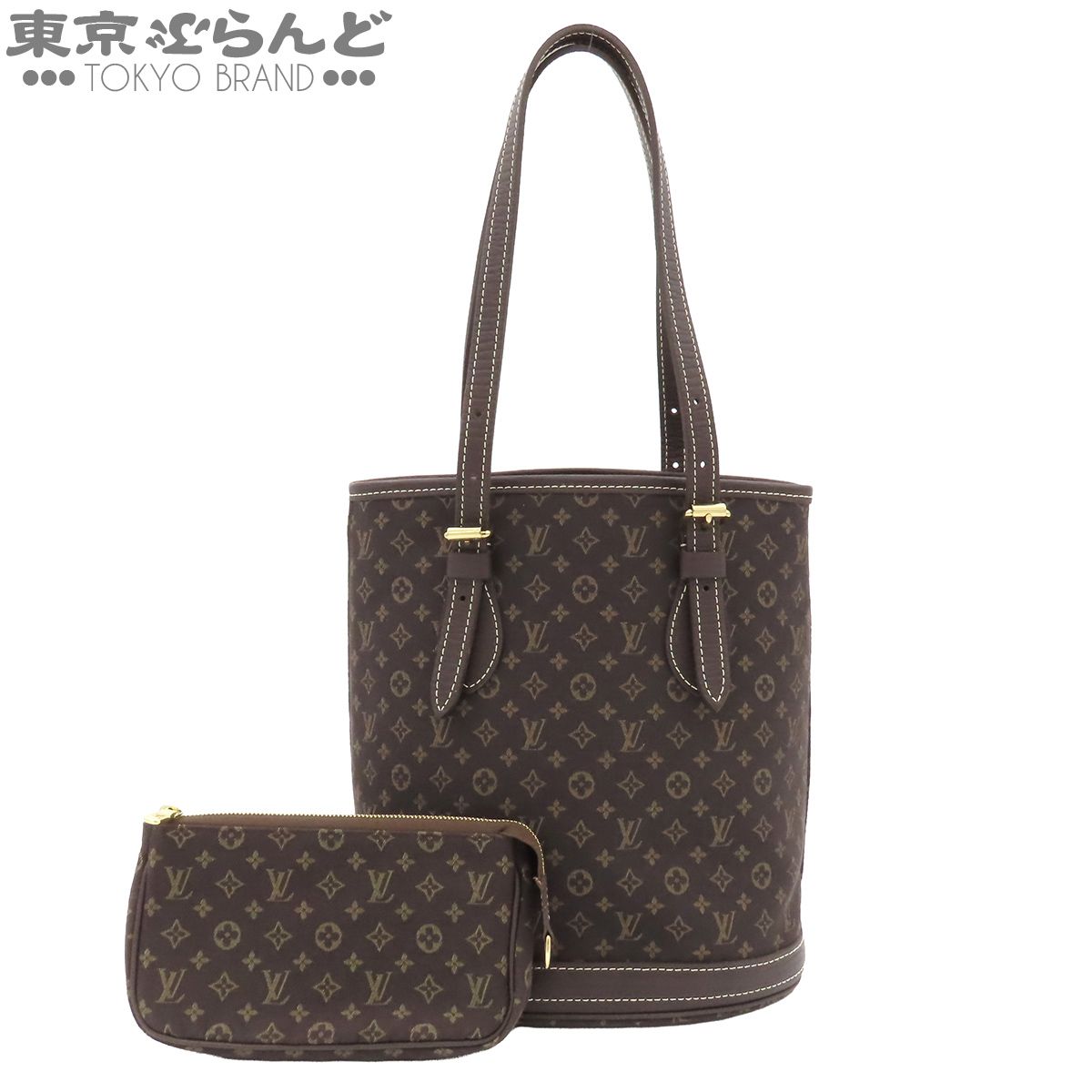 ルイヴィトン LOUIS VUITTON バケットPM バケツ型 トートバッグ M95226 エベヌ モノグラムミニラン レディース 101893108 121,000円