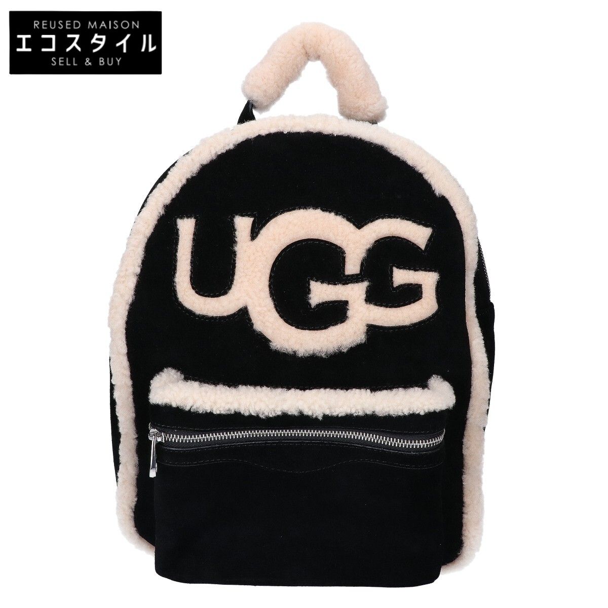 UGG　アグ　【美品】1093568 DANNIE BACKPACK SHEEPSKIN ロゴデザイン シープスキン バックパック