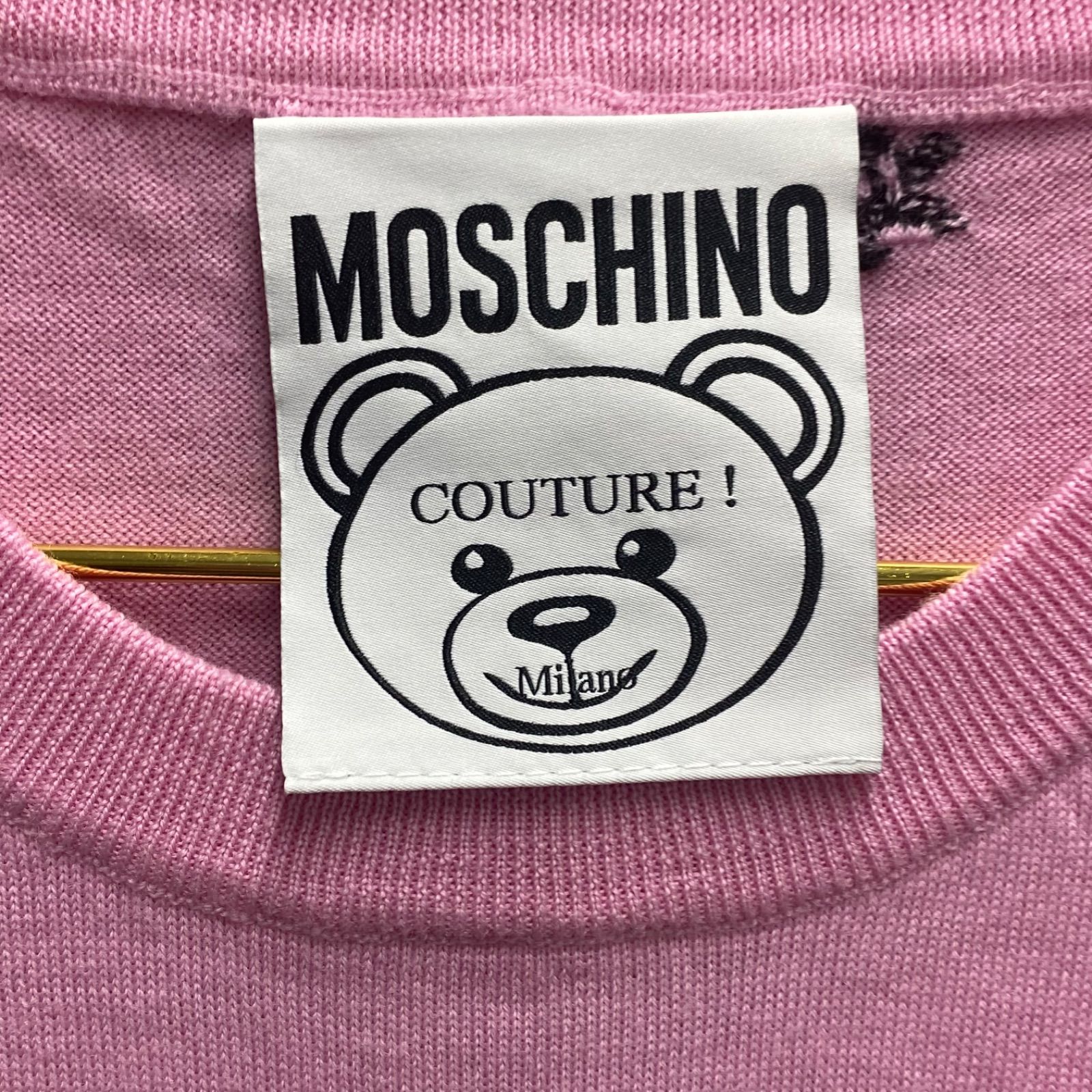 MOSCHINO モスキーノ ニット セーター くま ベアー ピンク 