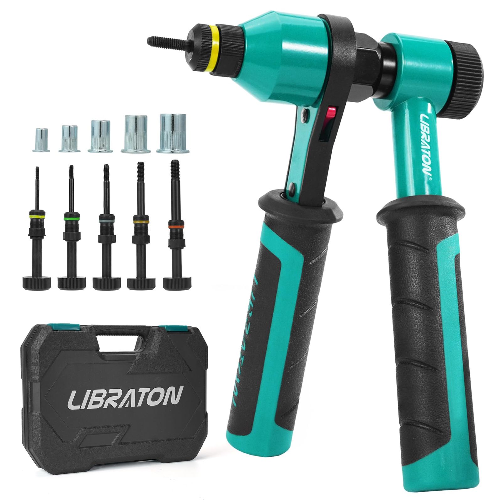 LIBRATON ラチェット式ナッターセット M5 M6 M8 M10 M12 リベットナット50個付属 収納ケース付き送料無料 62e3192b