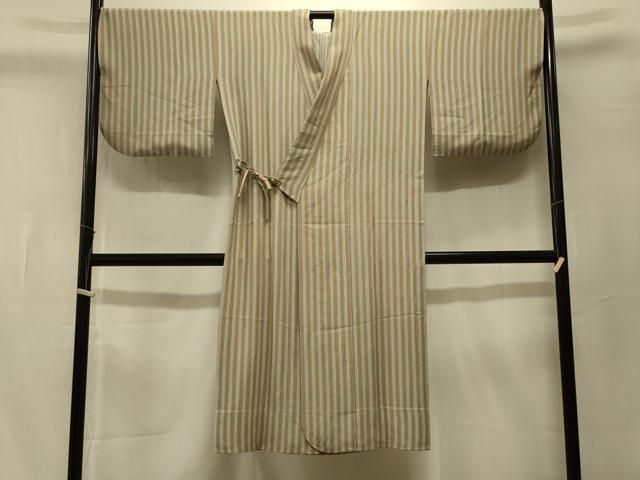 平和屋着物#道中着 単衣 間道 ロング丈 正絹 逸品 未使用 CABK3362in