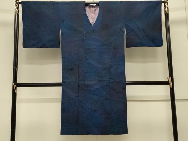 平和屋着物＃道行コート　輪奈ビロード　秋草地紋　暈し染め　ロング丈　正絹　逸品　CABK3456in