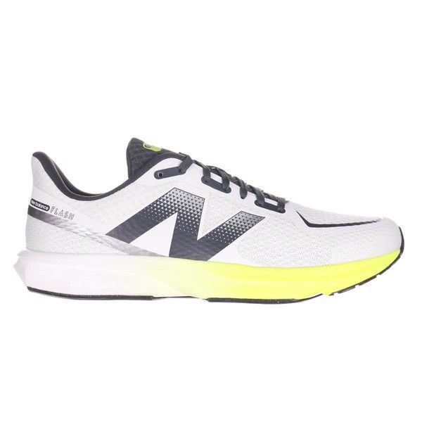 【新品未使用】【ホワイト/イエロー】ランニングシューズ メンズ 大人 NEW BALANCE ニューバランス ダイナソフト フラッシュ ウイズD(やや細い) MFLSH5GSD 紐靴 ひも 運動靴 トレーニングシューズ DynaSoft Flash v7