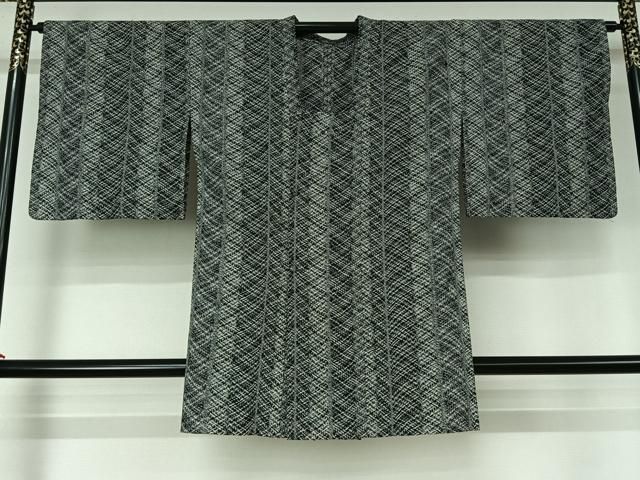 平和屋着物▽道行コート　スリーシーズン　春夏秋　塵除け　幾何学文様　三越扱い　ロング丈　AABL0574jh