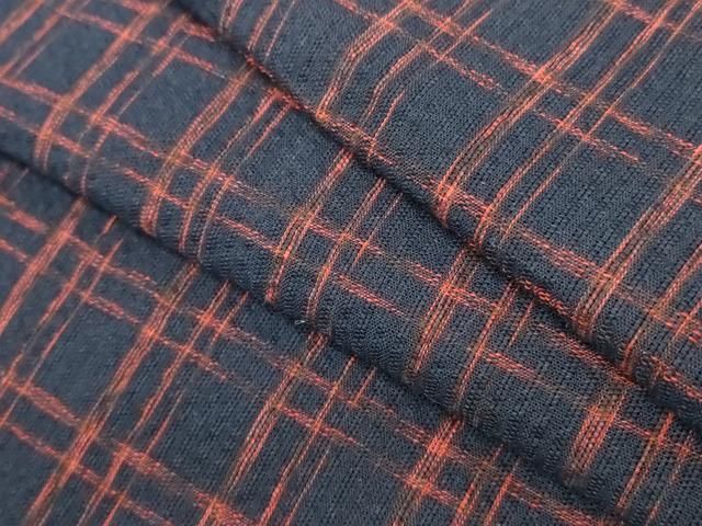 平和屋着物∴夏物　阿波しじら織　浴衣　格子　綿　逸品　DABI8709cd