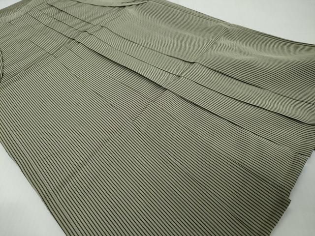 平和屋着物●男性　馬乗り袴　縞　正絹　逸品　DABI9078ud