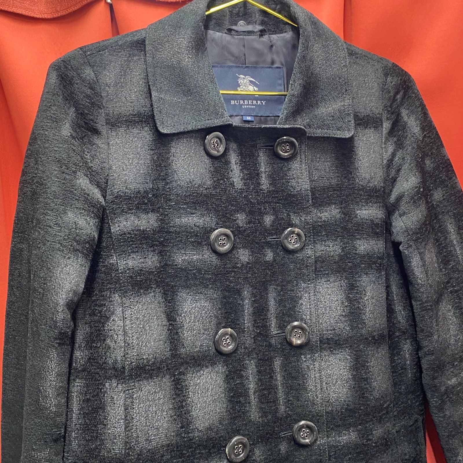 Burberry London バーバリー ロンドン コート チェック ブラック 