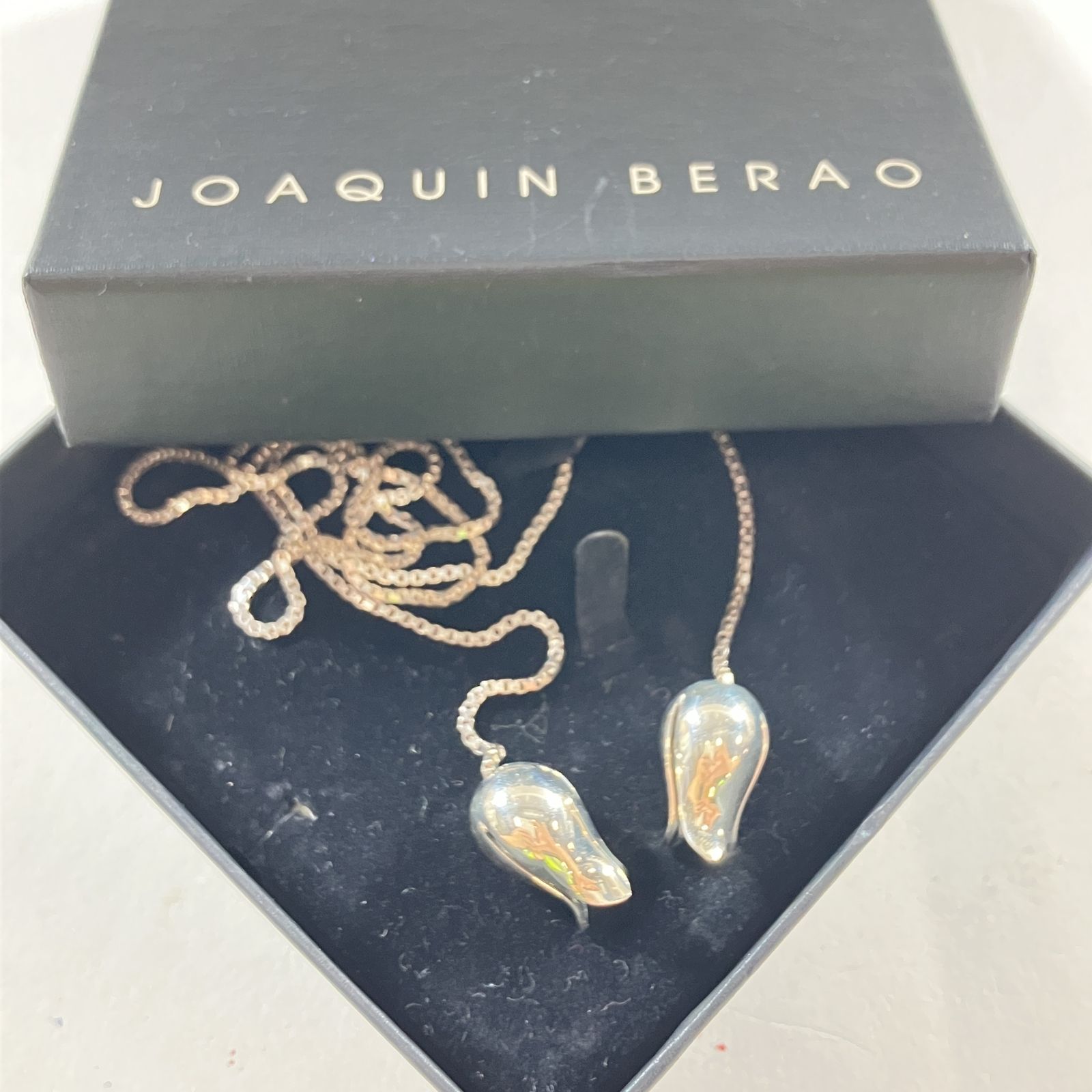 ★ 希少 レア ホアキンベラオ チューリップ ラリエット ネックレス シルバー 925 JOAQUIN BERAO 廃盤 蕾 箱付き 現状品
