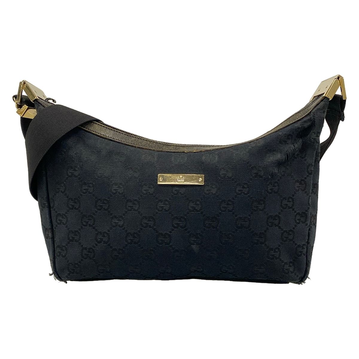 GUCCI(グッチ) ショルダーバッグ GG柄,メタルバー 0190433 黒 レザー 13,629円