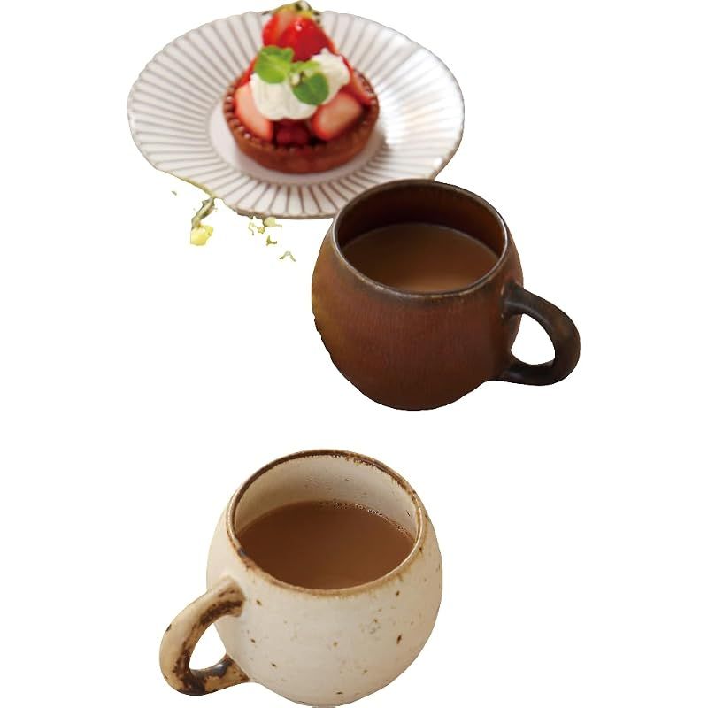 【新品】 [美濃焼] タルマグ ペアセット (シロン・チャロン) 2個セット マグカップ 磁器製 樽型 丸型 マット おしゃれ ギフト 結婚祝い 日本製 1