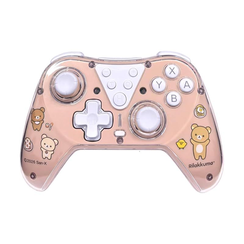 【新品】 アローン(Allone) ゲーム用ワイヤレスコントローラー リラックマ 15.5×6×10.3cm Switch2／Switch／Switch Lite／有機EL対応 有線・無線どちらも可 連射機能 マクロ機能 かわいい ALG-NS2WCRK 1