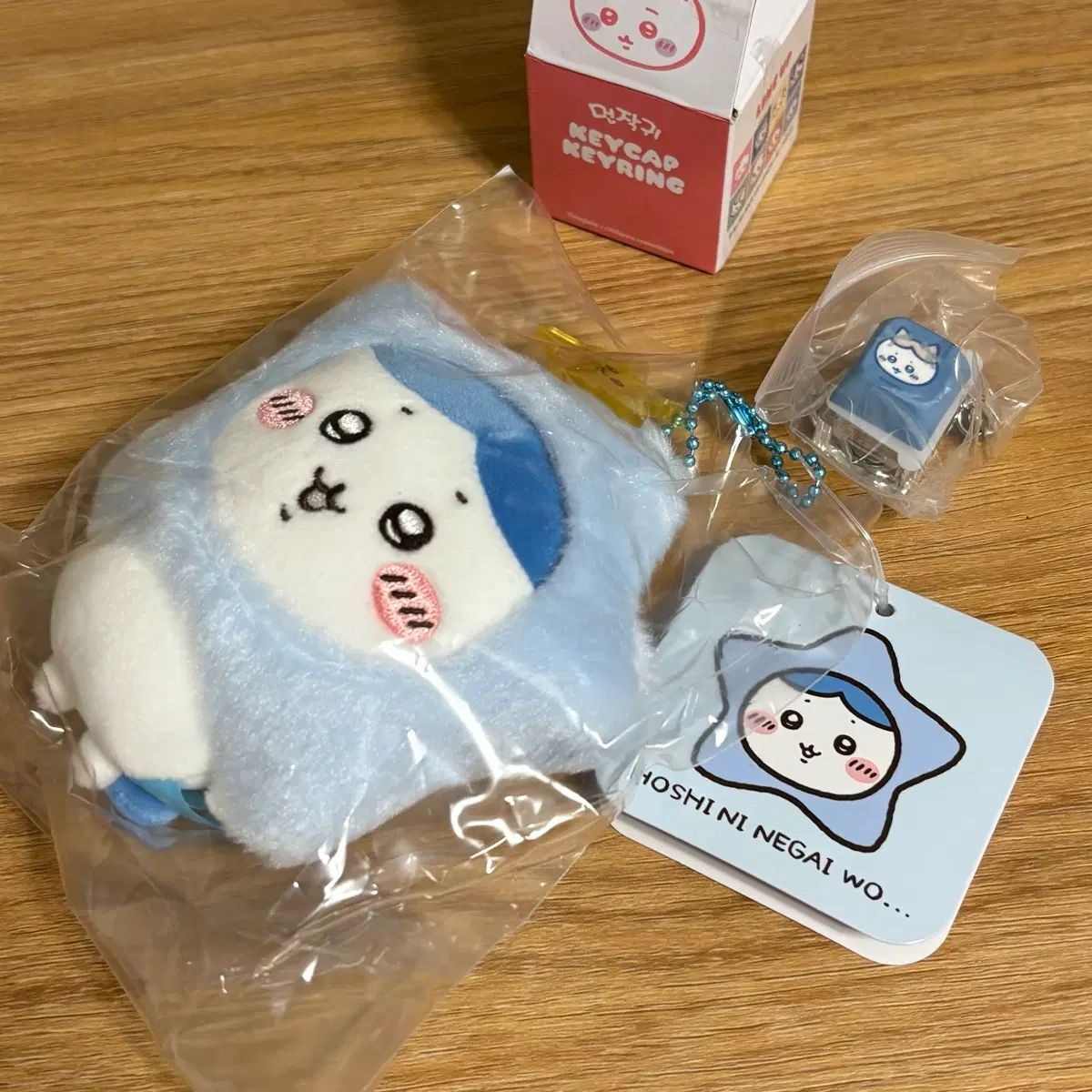 ちいかわ ハチワレ 七夕 星に心光印彩 マスコット + キーキャップ まとめ 6,517円
