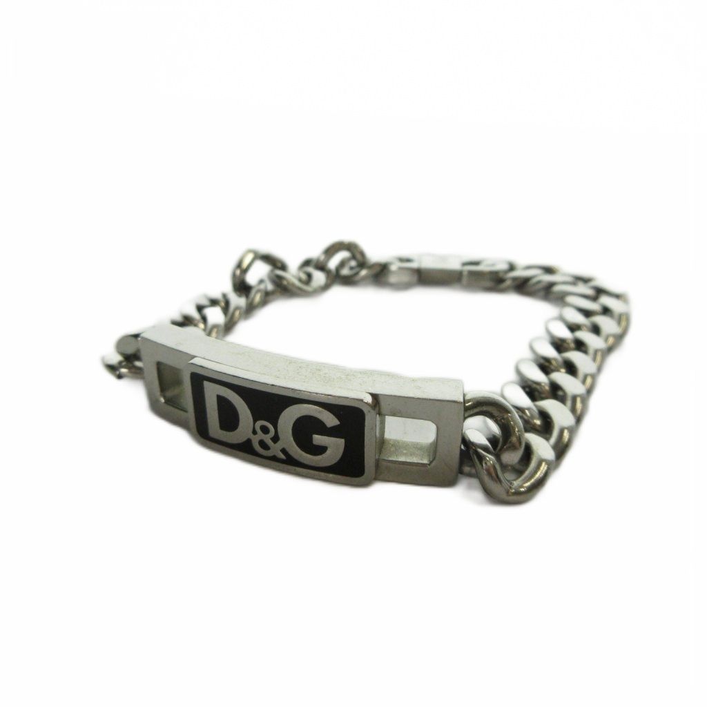ドルチェ&ガッバーナ ドルガバ DOLCE&GABBANA ブレスレット アクセサリー バングル ロゴ シルバー色 ■GY17 /MQ