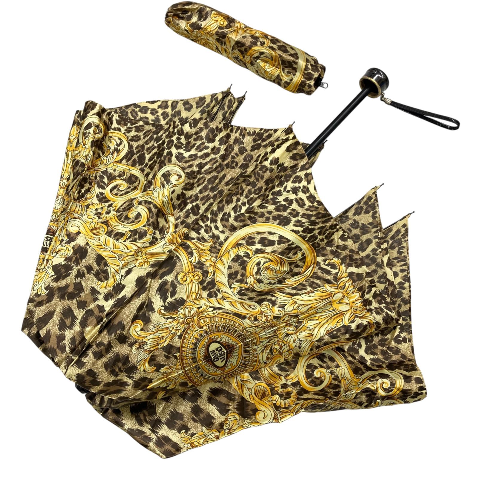 ヴェルサーチェ】本物 GIANNI VERSACE 折り畳み傘 レオパード柄