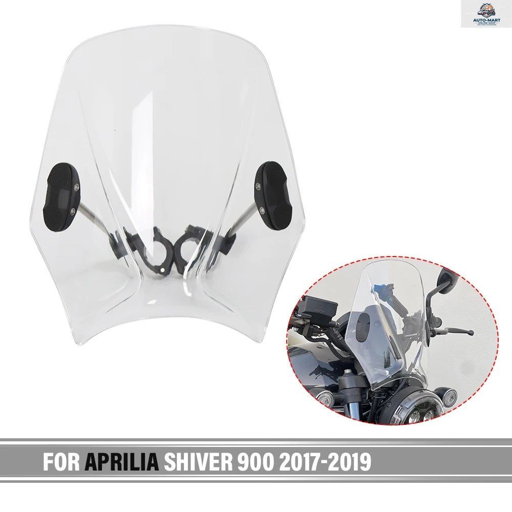 アプリリア シヴァー 900 2017-2019 2018 用 オートバイウインドシールド ウインドスクリーン 丸型ヘッドライト ストリートバイク用ウイン