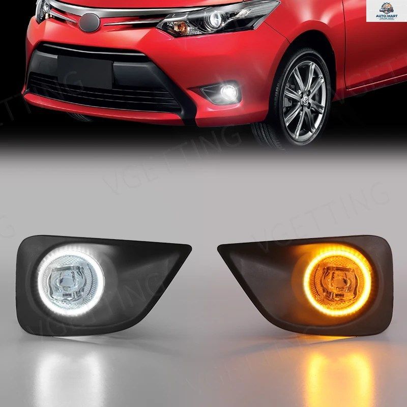 トヨタ ヴィオス/ヤリス セダン 2013 - 17 LED フォグランプ デイタイムランニングランプ DRL ウインカー 自動車アクセサリー 12V