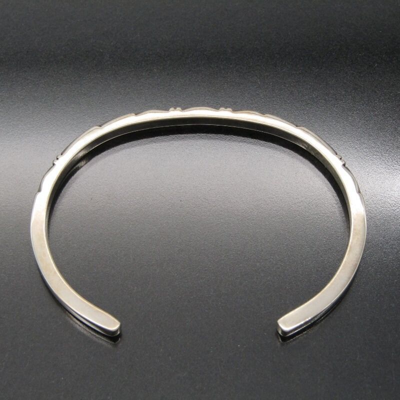 美品 Jennifer Curtis ナバホ族 バングル スタンプワーク 3mm