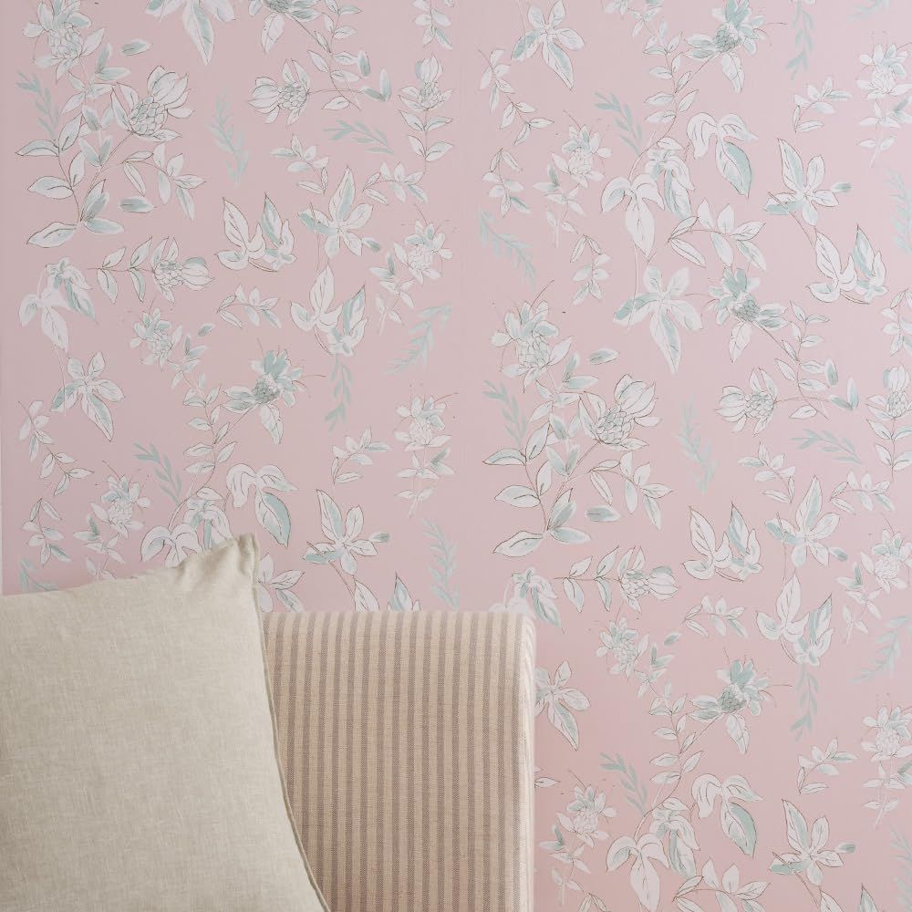 bathwall バスウォール 浴室用壁紙 貼ってはがせる Lavande papillon シェルピンク 45cm×500cm C-F-1送料無料 84005193