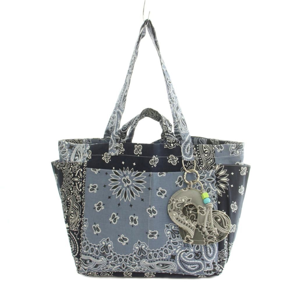 コールイットバイユアネーム CALL IT BY YOUR NAME PICNIC BAG トートバッグ バンダナ柄 紺 ネイビー 水色 ライトブルー 白 ホワイト /MI ■OS