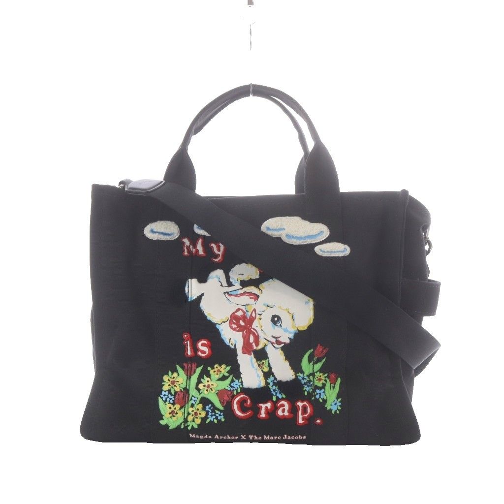 マークジェイコブス MARC JACOBS × マグダアーチャー トートバッグ 2way ショルダーバッグ ハンドバッグ プリント 黒 ブラック /RI ■OS 18,907円