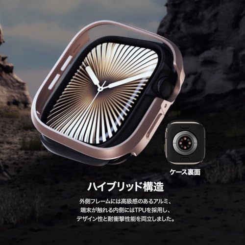 【MagEasy】 アップルウォッチ 対応 カバー 耐衝撃 米軍 MIL規格 準拠 アルミ × ソフト TPU 保護 ケース 保護ケース [ Apple Watch 11 10 42mm AppleWatch Watch11 Watch10 対応 ] O Ju