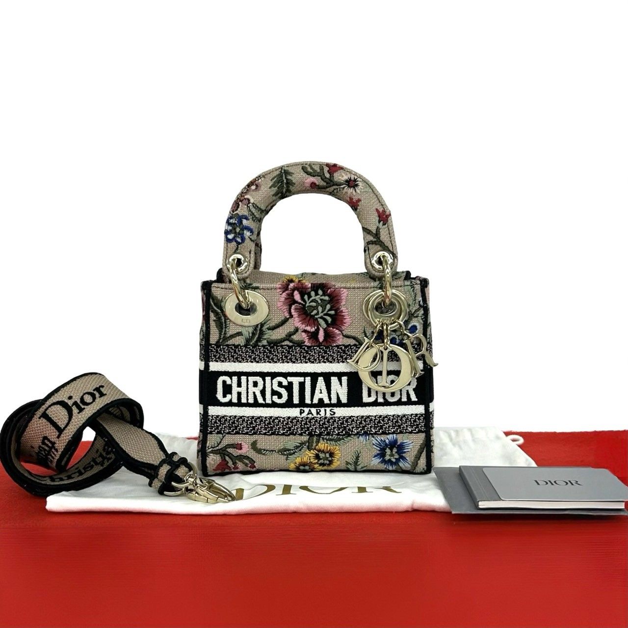 ほぼ未使用 袋付 Christian Dior ディオール レディ ディーライト ミニ