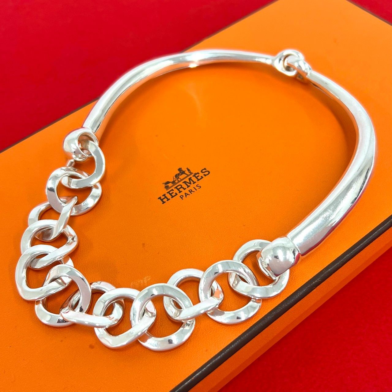 極 美品 希少品 HERMES エルメス ヴィンテージ シルバー925 ネックレス