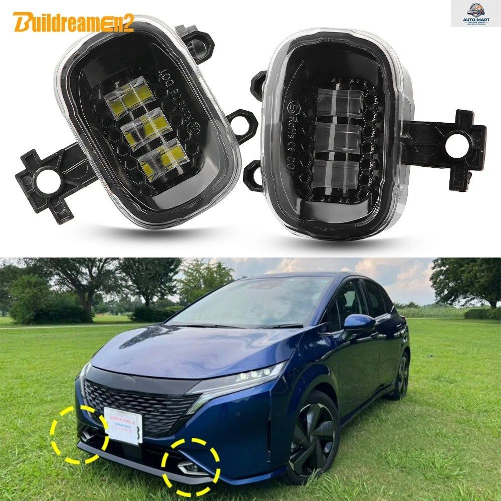 日産ノート/ノート/オーラ E13 2021-2025 用 30W 車用フォグランプアセンブリ DRL 2 個 NISMO H11 CANBUS LED フォグランプ デイライトには