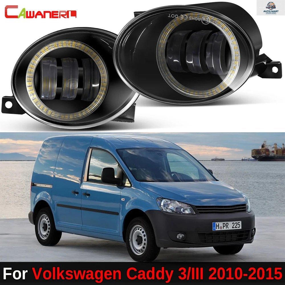 VWフォルクスワーゲン キャディ 3/III 2010-2015用 2個セット 車用 9006 LEDフォグランプ CANBUSデコーダー付き エンジェルアイ DRL デイタ 6,761円