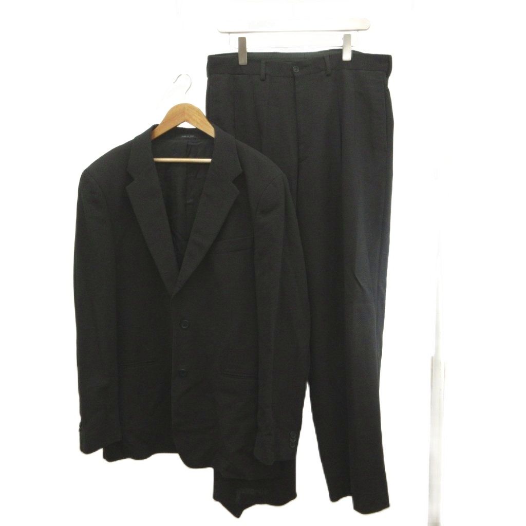 エンポリオアルマーニ EMPORIO ARMANI スーツ フォーマル セットアップ 上下2点セット テーラードジャケット パンツ 2つボタン ウール 黒 ブラック /KK ■GY62 13,182円