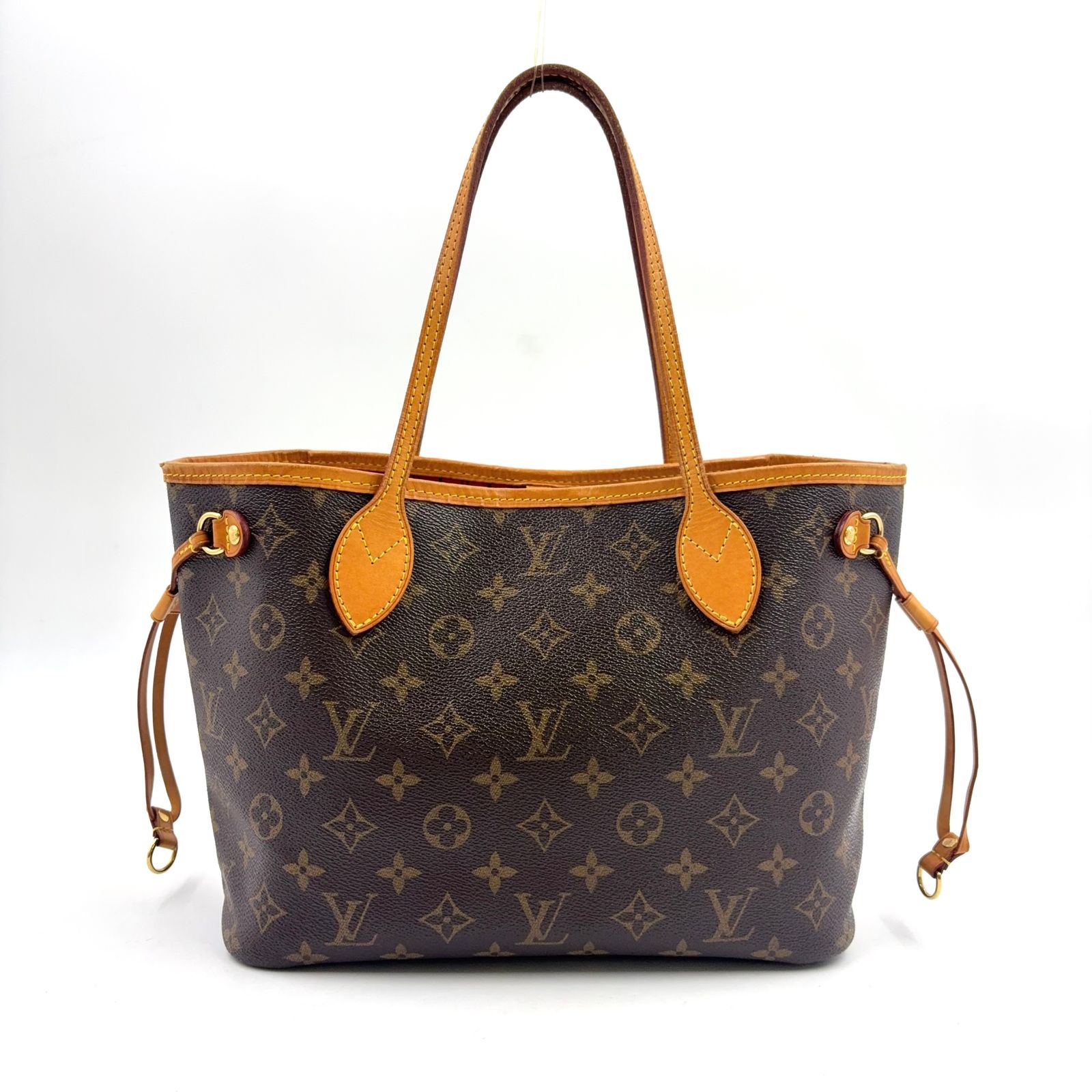 【新着】LOUIS VUITTON ネヴァーフルPM モノグラム レザー PVC ブラウン ライトブラウン トートバッグ ゴールド M41245