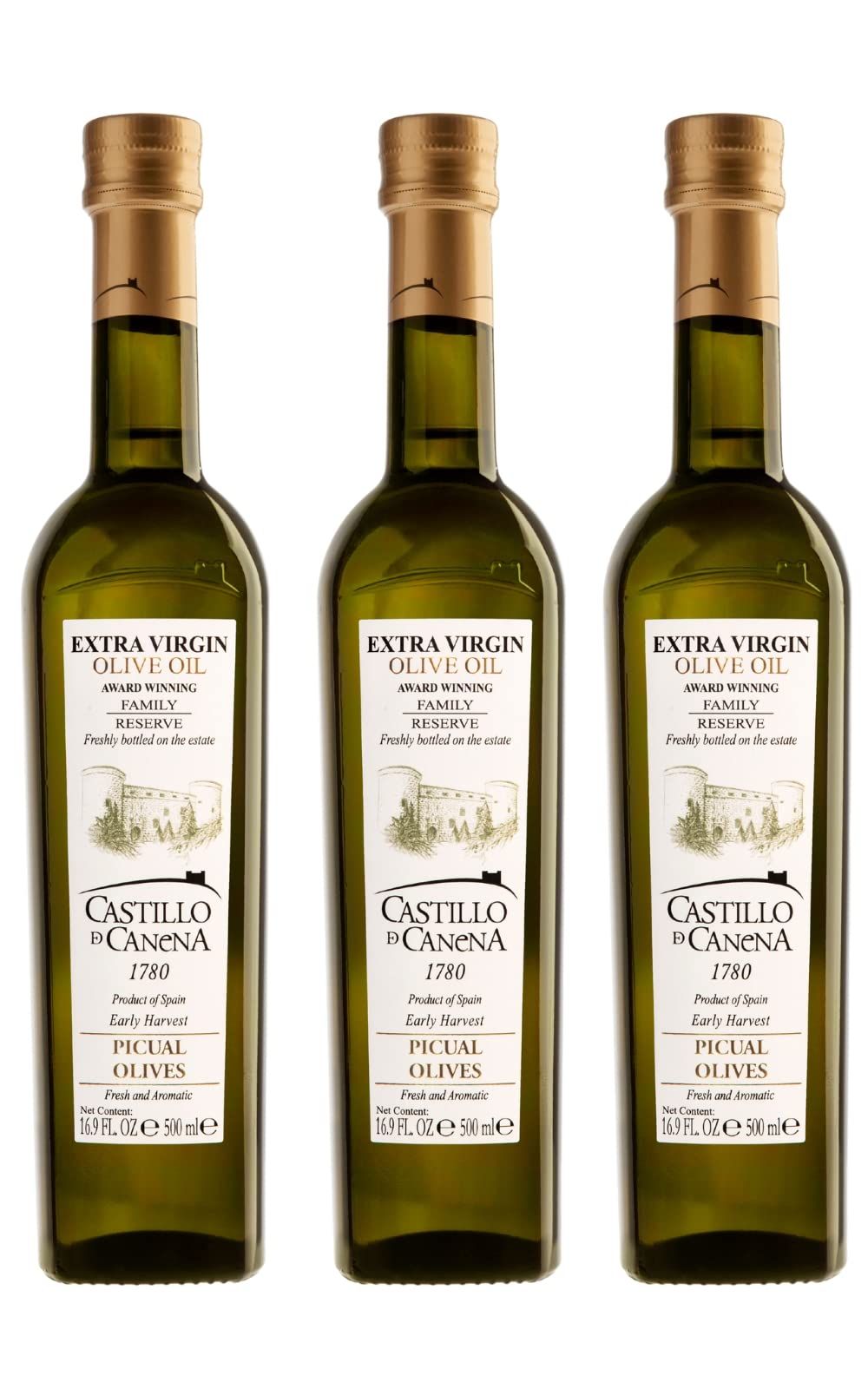 Castillo De Canena カスティージョ・デ・カネナ | ファミリーレゼルブ ピクアル | エキストラバージン オリーブオイル | スペイン産 | (500ml | 3個セット) [500ml | 3個セット]