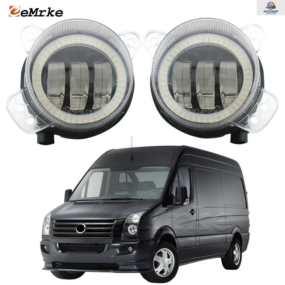 フォルクスワーゲン LT / クラフター 30-35 30-50 2006-2011 用 LED フォグランプ アセンブリ エンジェルアイ DRL リング フロント デイタ