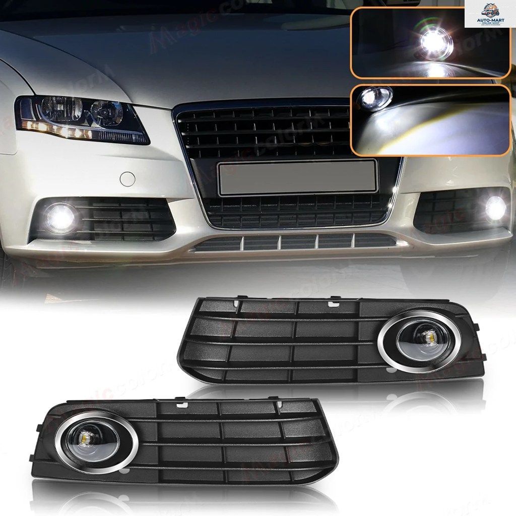 アウディ A1 A4 ワゴン B8 A5 A6 C7 Q3 2012 2013 2014用 LEDフォグランプ フォグライト フロントバンパー デイライト カバー付き 8T094169